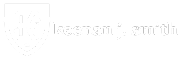 White logo bearing the letters kjs overlapping each other next to how the name is actually spelled keenan j. smith